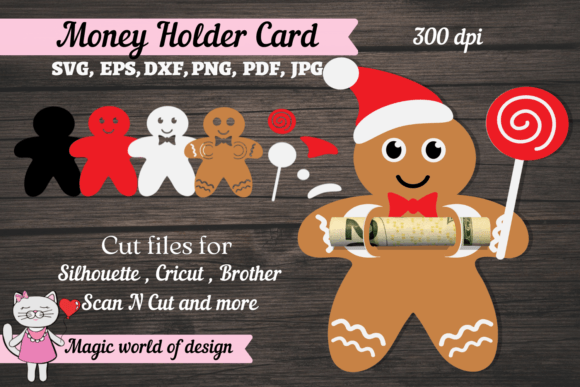3D Christmas Gingerbread Man Money Holder