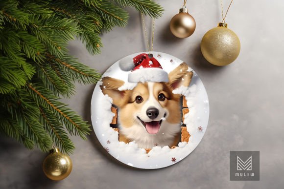 3D Corgi Dog Xmas Ornament: A Perfect Addition to Your Holiday Decor