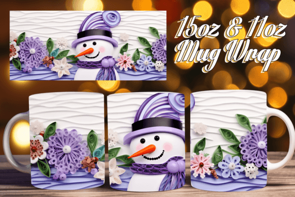Bring Cheer with Colorful 3D Christmas Mug Wraps