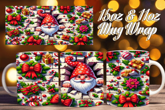 Cartoon Xmas 3D Mug 15oz: A Festive Creative Staple