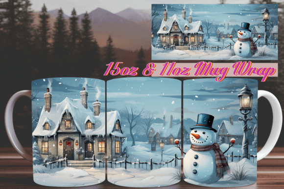 Christmas Glow 3D Mug Wrap for 11oz Mugs