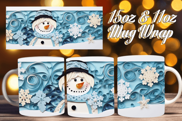 Creating Festive Mugs with the Mug Wrap 11oz 15oz Merry 3D Christmas Design