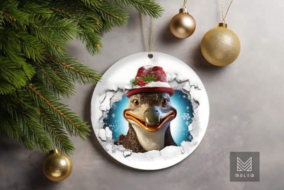 Cute Platypus 3D Christmas Ornament: A Charming Addition to Your Holiday Décor