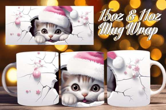 Discover the Magic of Winter Whimsy 3D Mug Wrap 15oz