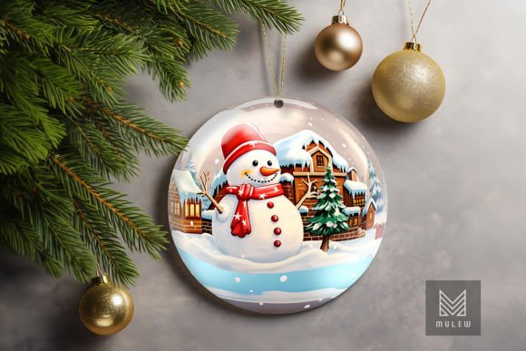 Embrace the Magic of 3D Christmas Snowman Globe Ornament