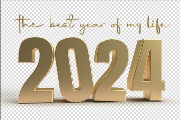 Enhance Your Designs with 2024 Number 3D Render