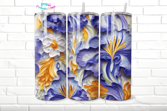 Enhance Your Drinkware with 3D Floral 20 Oz Skinny Tumbler 4