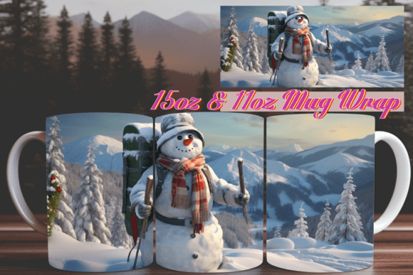 Enhance Your Holiday Decor with the Christmas Radiance 3D Mug Wrap 11oz
