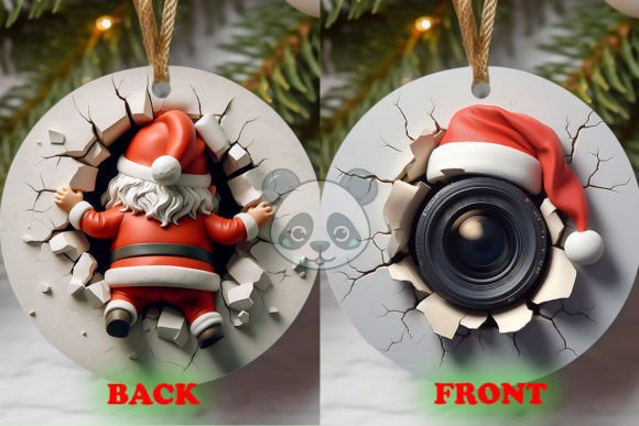 Enhance Your Holiday Decor with the Santa Cam 2 Side 3D Christmas Ornament