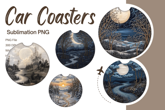 Exploring the Versatility of 3D Forest Moon Embroidery Car Coasters