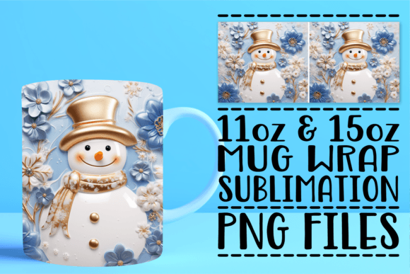 Exploring the Winter Wonderland 3D Mug Design for Sublimation Printing