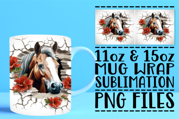 Floral 3D Horse Mug Sublimation: A Unique and Engaging Customization Option