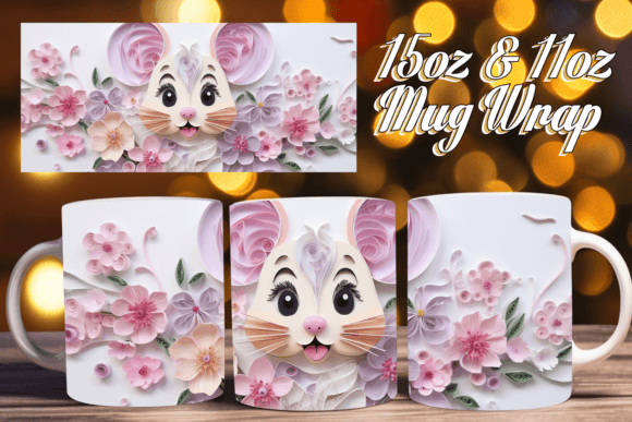 Fresh Floral Delights 3D Spring Mug Wrap: A Unique Sublimation Solution