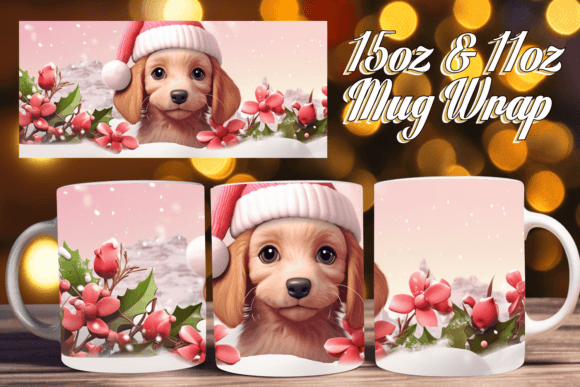 Hole in Wall 3D Reindeer Mug Wrap