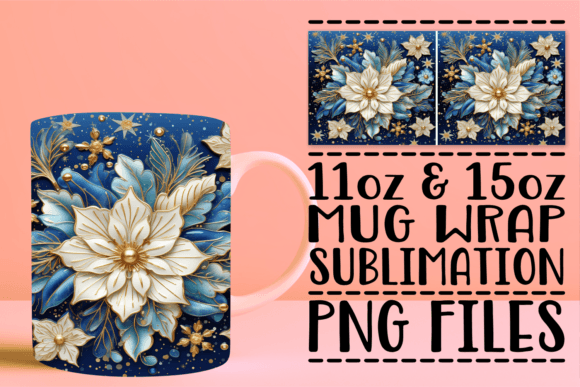 Magical 3D Winter Mug Skins for 11oz and 15oz: Elevate Your Sublimation Projects