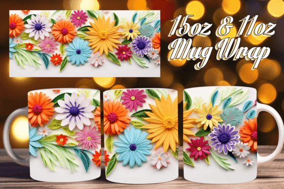 Spring Flowers 3D Mug Wrap Delights