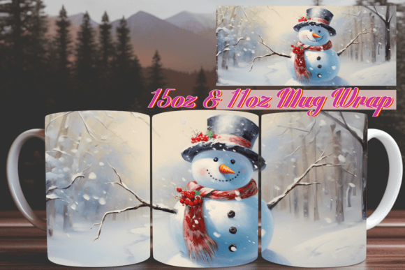 Sublimation 3D Christmas Magic Mug Wrap