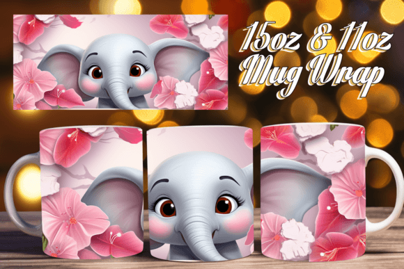 Transform Your 11oz Mugs with the Pink Frost 3D Christmas Mug Wrap