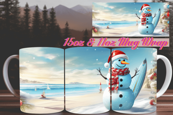 Transform Your Mugs with 3D Xmas Dream Mug Wrap 11oz
